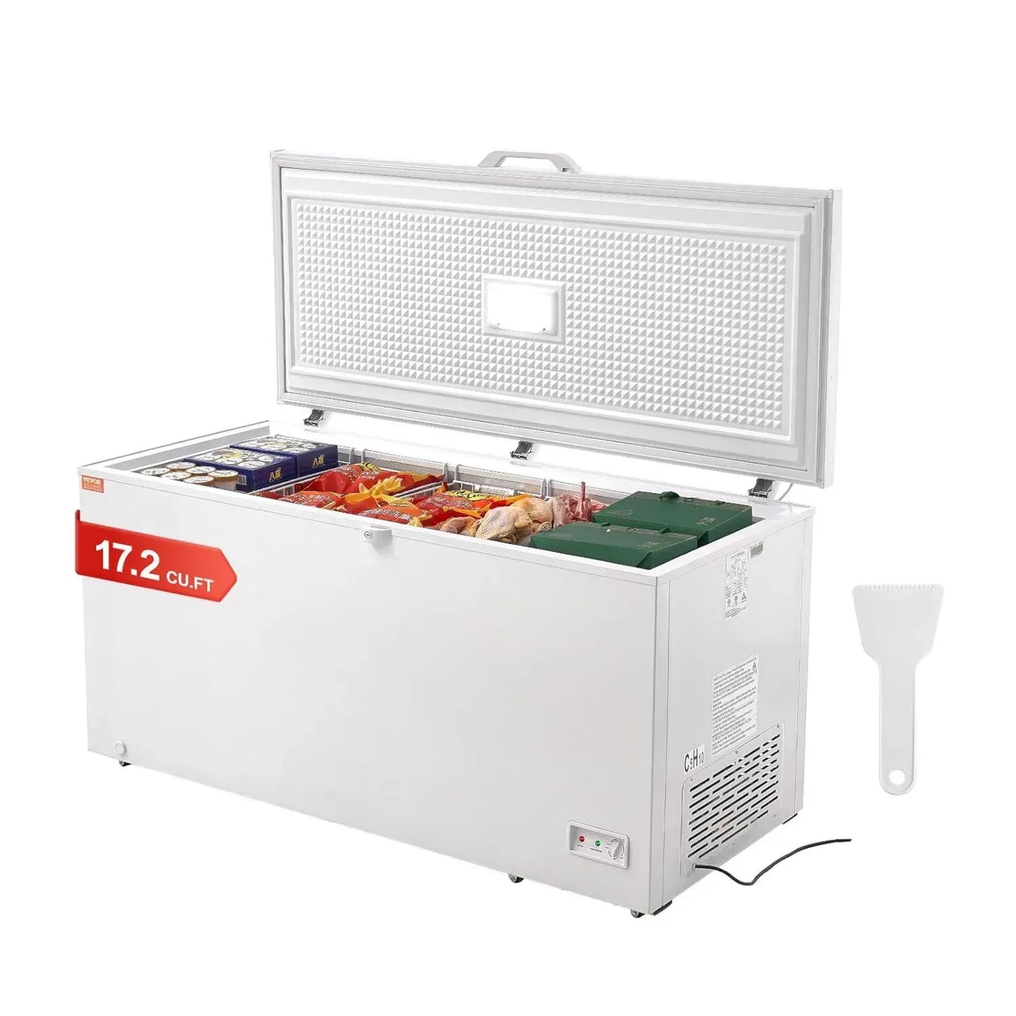 Congélateur Coffre VEVOR 488L avec 4 Paniers Amovibles, Couvercle Sécurisé et Température Ajustable