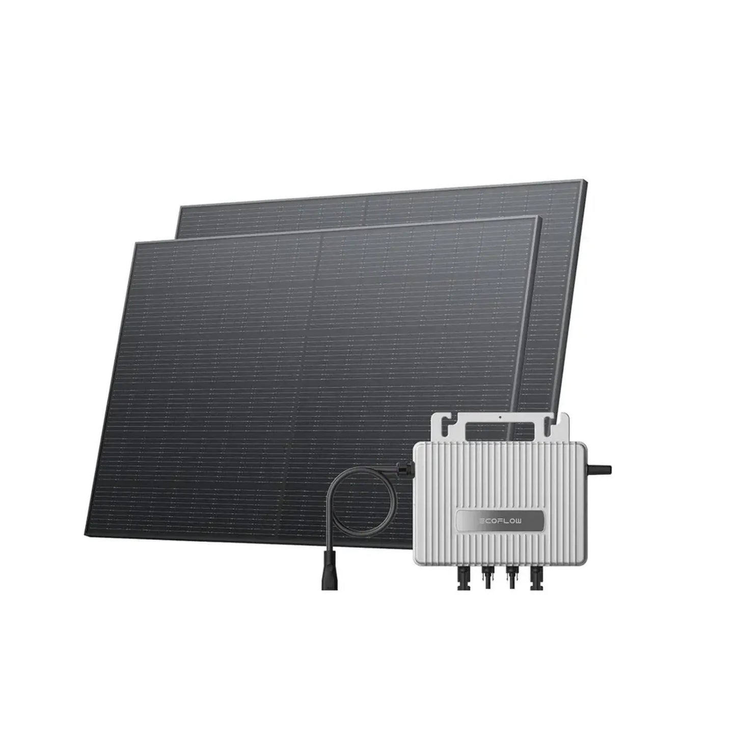 Système Solaire pour Balcon EcoFlow STREAM, Micro-onduleur 800W, 2 Panneaux Solaires de 400W, Connexion Wi-Fi et Application, Convient pour Balcons, Jardins et Toits